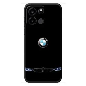 Силиконовый бампер с картинкой машины на OnePlus Turbo 6V (Черный BMW)