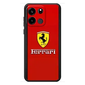 Силиконовый бампер с картинкой машины на OnePlus Turbo 6V (Ferrari Logo)