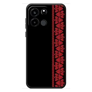 Силиконовый Чехол на OnePlus Turbo 6V (Красная Вышиванка)