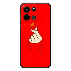 Чехлы (Знак сердечка) на OnePlus Turbo 6V (Сердце на красном)