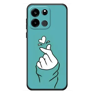 Чехлы (Знак сердечка) на OnePlus Turbo 6V (Сердечко на бирюзовом)