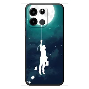 Чехол (ТПУ) с планетами на OnePlus Turbo 6V (To The moon)