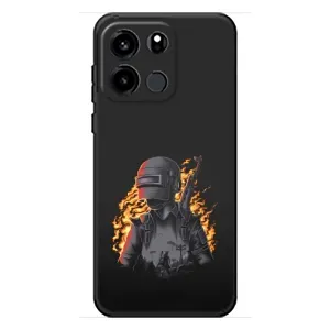 Силиконовый чехол с картинкой "Герой Pubg" на OnePlus Turbo 6V (В огне)