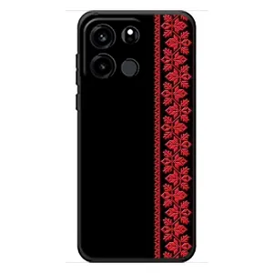 Силиконовый Чехол на OnePlus Turbo 6V с картинкой Вышиванки (Вышиванка на черном)