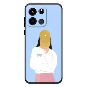 Силиконовый Чехол на OnePlus Turbo 6V с картинкой Стильных Девушек (Желтая кепка)