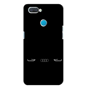 Силиконовый бампер с картинкой машины на OPPO A12 (Силует Audi)