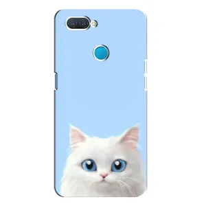 Чехол на тематику: Коты для OPPO A12 (Белый кот)