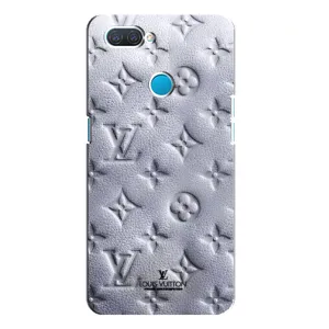 Текстурный Чехол Louis Vuitton для Оппо а12 (Белый ЛВ)