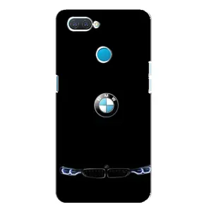 Силиконовый бампер с картинкой машины на OPPO A12 (Черный BMW)