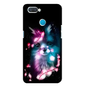 Чехол с Лисичкой для OPPO A12 (Черная Лиса)