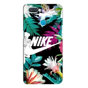 Силиконовый Чехол на OPPO A12 с картинкой Nike (Цветочный Nike)
