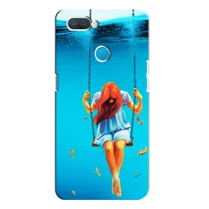 Чехол Стильные девушки на OPPO A12 (Девушка на качели)