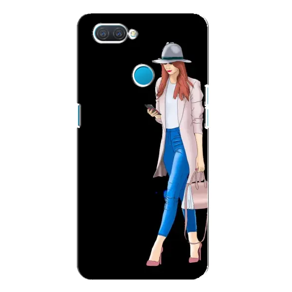 Чехол с рисунком «Девушка со смартфоном» для OPPO A12 Чехол с рисунком «Девушка со смартфоном» для OPPO A12