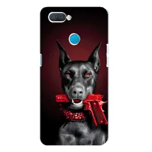 Чехол ДОБЕРМАН для OPPO A12 (Доберман злой)