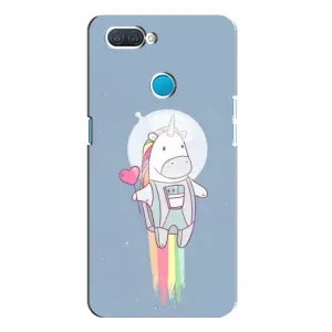 Чехол Unicorn на OPPO A12 (Единорог космонавт)