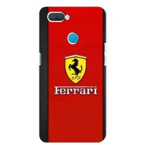 Силиконовый бампер с картинкой машины на OPPO A12 (Ferrari Logo)