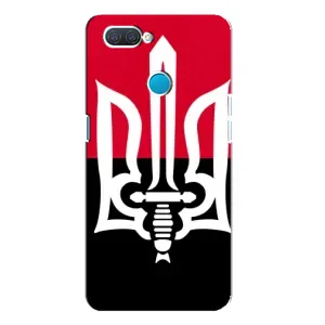 Чехлы УПА (Красно-Чёрный) на OPPO A12 (Герб Украины)