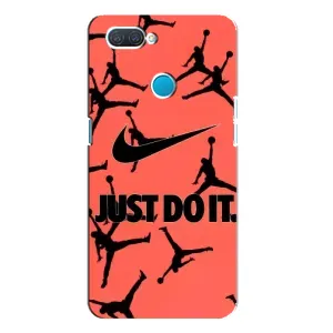 Силиконовый Чехол Nike Air Jordan на Оппо а12 (Just Do It)