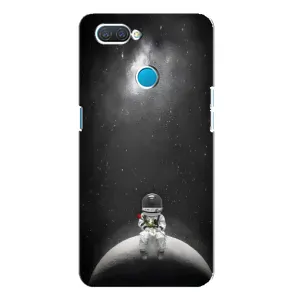 Силиконовый Чехол с принтом "Космонавты" на OPPO A12 (Космонавт романтик)