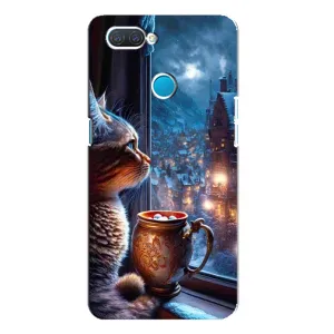Чехлы на Новый Год OPPO A12 (Кот новогодний)
