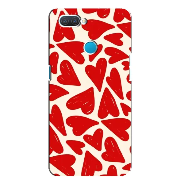 Чехол с рисунком «Красные сердечка» для OPPO A12 Чехол с рисунком «Красные сердечка» для OPPO A12