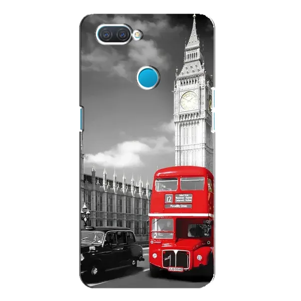 Чехол с рисунком «Красный автобус» для OPPO A12