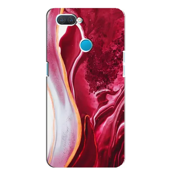Чехол с рисунком «Красный мрамор» для OPPO A12 Чехол с рисунком «Красный мрамор» для OPPO A12