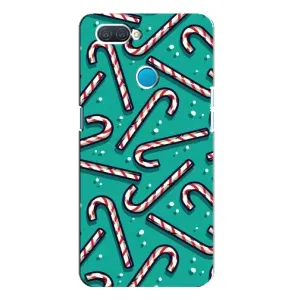 Силиконовый бампер на рождество для OPPO A12 (Леденцы)
