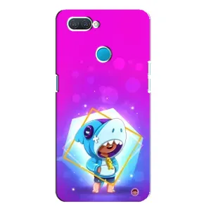 Чехол Бравл Старс для OPPO A12 (Леон в костюме Акулы)