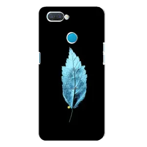 Чехол с картинками на черном фоне для OPPO A12 (Листочек)