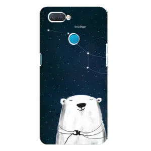 Силиконовый бампер с картинкой животных для OPPO A12 (Медведица)