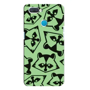 Силиконовый Чехол с Енотами на OPPO A12 (Мордочки Енота)
