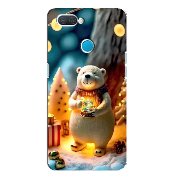 Чехол с рисунком «Новогодний ведмеженок» для OPPO A12