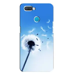 Силіконовий Чохол з кульбабками на OPPO A12 (Кульбабка на блакитному)