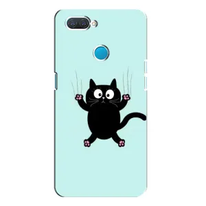 Силиконовый чехол с котиком для OPPO A12 (Падающий кот)