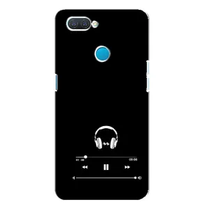 Чехол с картинками на черном фоне для OPPO A12 (Плеер)
