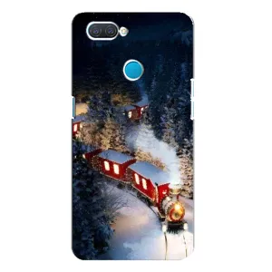 Силиконовый бампер на рождество для OPPO A12 (Поезд)
