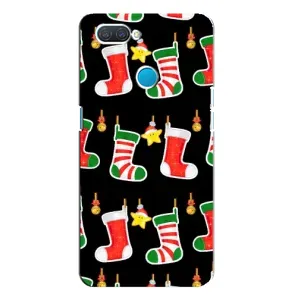 Силиконовый бампер на рождество для OPPO A12 (Рождественские подарки)
