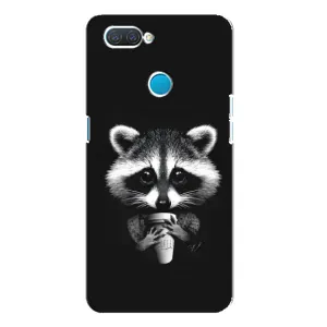 Силиконовый Чехол с Енотами на OPPO A12 (С кофем)
