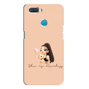 Силиконовый Чехол на OPPO A12 с картинкой Стильных Девушек (С собакой)