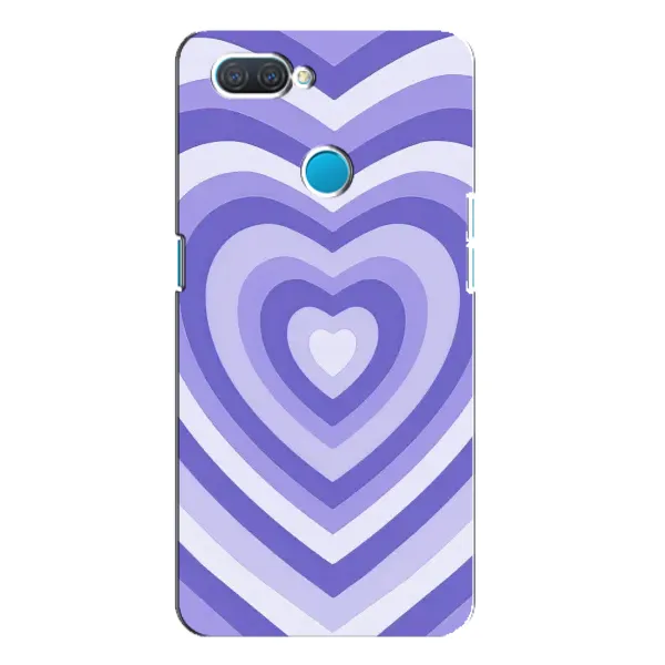 Чехол с рисунком «Сердце фиолет» для OPPO A12 Чехол с рисунком «Сердце фиолет» для OPPO A12