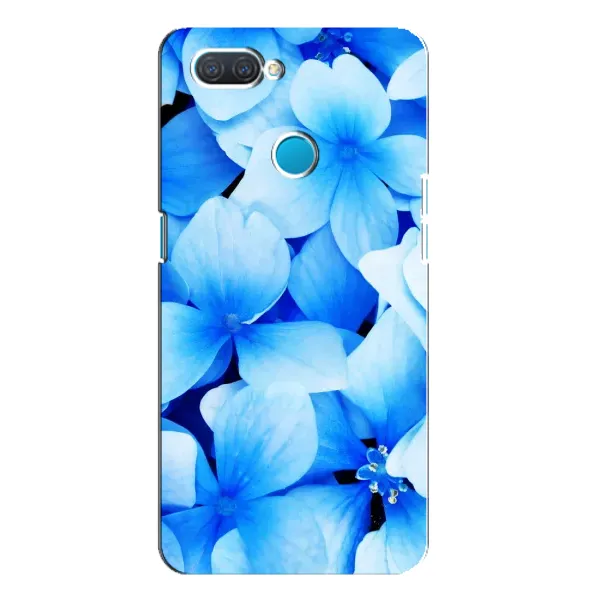 Чехол с рисунком «Синие цветы» для OPPO A12 Чехол с рисунком «Синие цветы» для OPPO A12