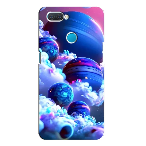 Чехол с рисунком «Синие планеты» для OPPO A12 Чехол с рисунком «Синие планеты» для OPPO A12