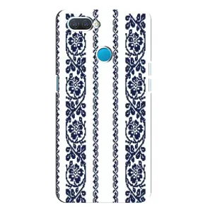 Силиконовый Чехол на OPPO A12 с картинкой Вышиванки (Синяя вышиванка)