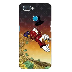 Силиконовый чехол для OPPO A12 (Скрудж Луи Виттон)
