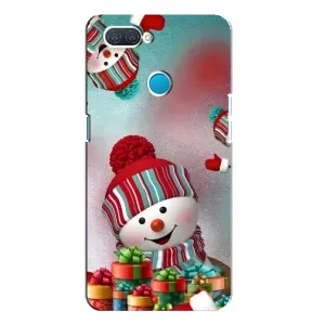 Чехлы на Новый Год OPPO A12 (Снеговик в шапке)
