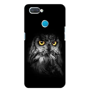 Чехлы с принтом СОВЫ для OPPO A12 (Сова на чёрном)