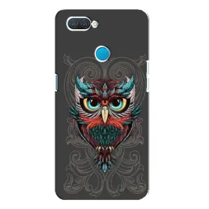 Чехлы с принтом СОВЫ для OPPO A12 (Сова на сером)