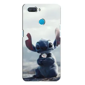 Чохол з малюнком Стіч для OPPO A12 (Стіч з квіткою)