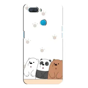 Чехлы с изображением разных животных для OPPO A12 (Удивленные медвеженки)